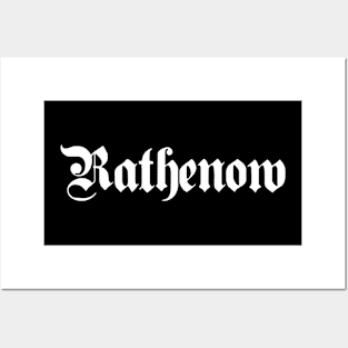 Rathenow written with gothic font Posters and Art